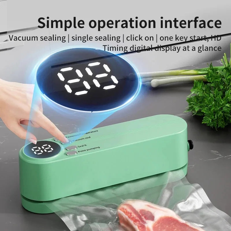 BIESUO Mini Wireless Fully Automatic Vacuum Sealing Machine Household Small Portable Food Packaging Plastic Sealing Machine Aimak Store