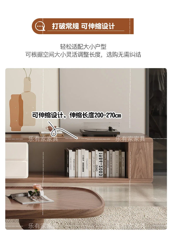 Medieval walnut coffee table living room home modern simple small apartment oval black and white designer coffee table Aimak Store