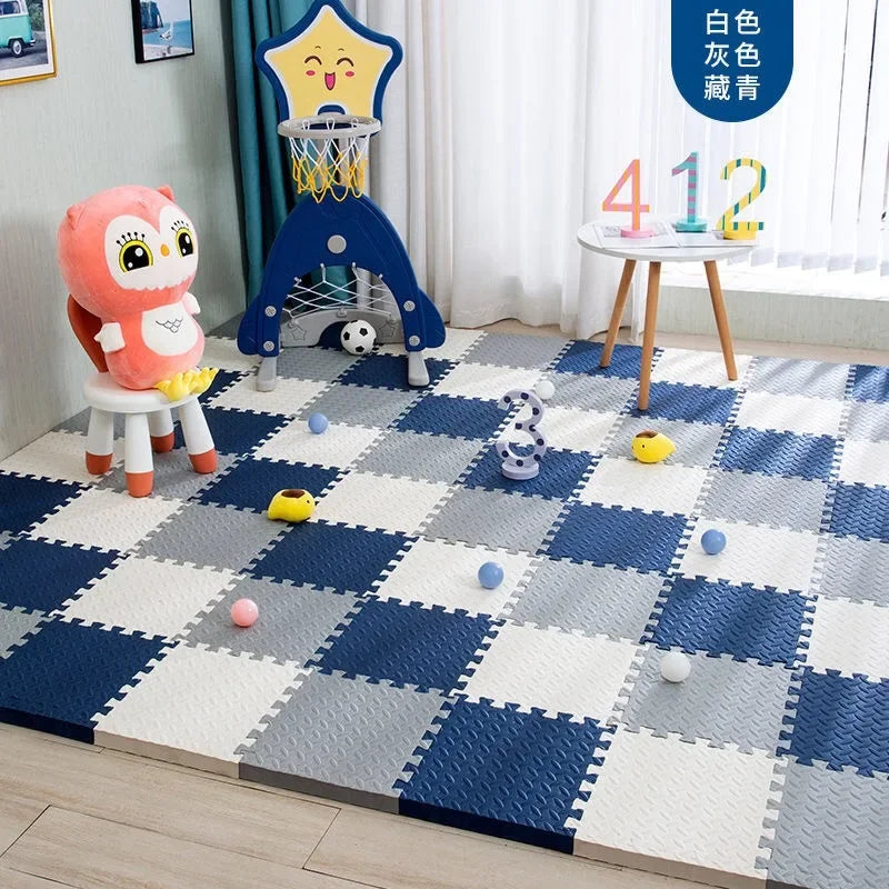 12pcs Foam Baby Play Mat Puzzle Mat Kids Interlocking Exercise Tiles Rugs Floor Tiles Toy Carpet Soft Carpet 30*30*1cm Aimak Store
