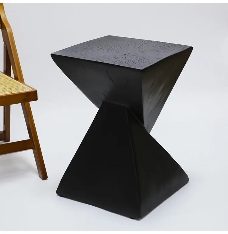 Lightweight Concrete Accent Table,Modern Geometry Side Table for Indoor and Outdoor,Small Bedside End Table Sofa Vanity Coffee Aimak Store