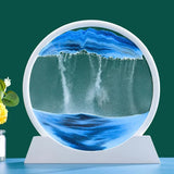 3D Moving Sand Art Nordic Creative Oranment Liquid Hourglass Flowing Sand Sandscape Round Quicksand Painting Home Decor Gifts Aimak Store