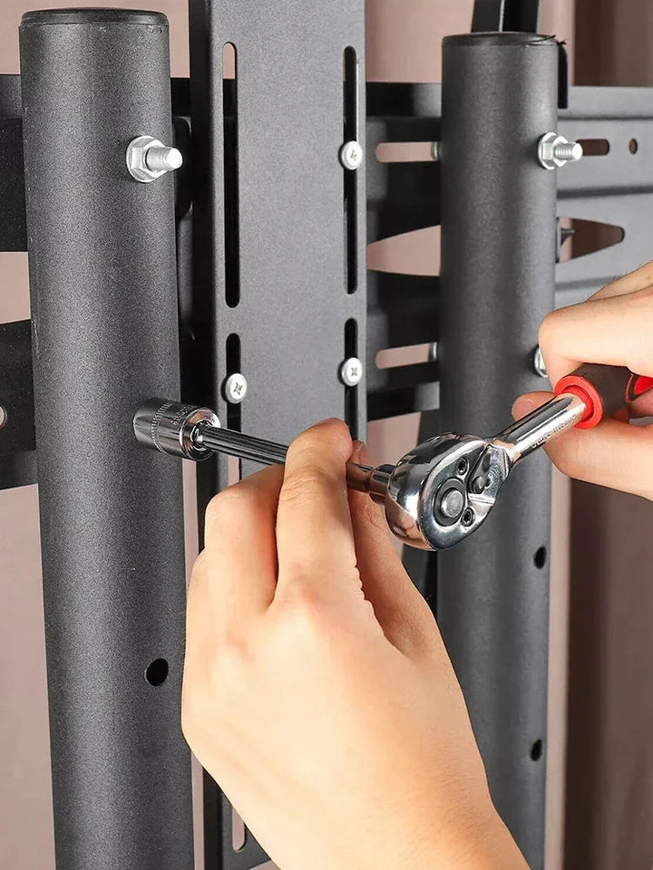 46pc Drive Socket Set 1/4 inch Ratchet Wrench Set with Sockets Metric Hex Bit Socket Set Mechanic Tool Kits for Auto Repair Hous Aimak Store