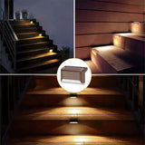 1/4/8/12/pcs Solar LED Lights Outdoor Garden Light Deck Lamp Solar Stairs Light Waterproof Solar Step Lamp Patio Garden Decor Aimak Store