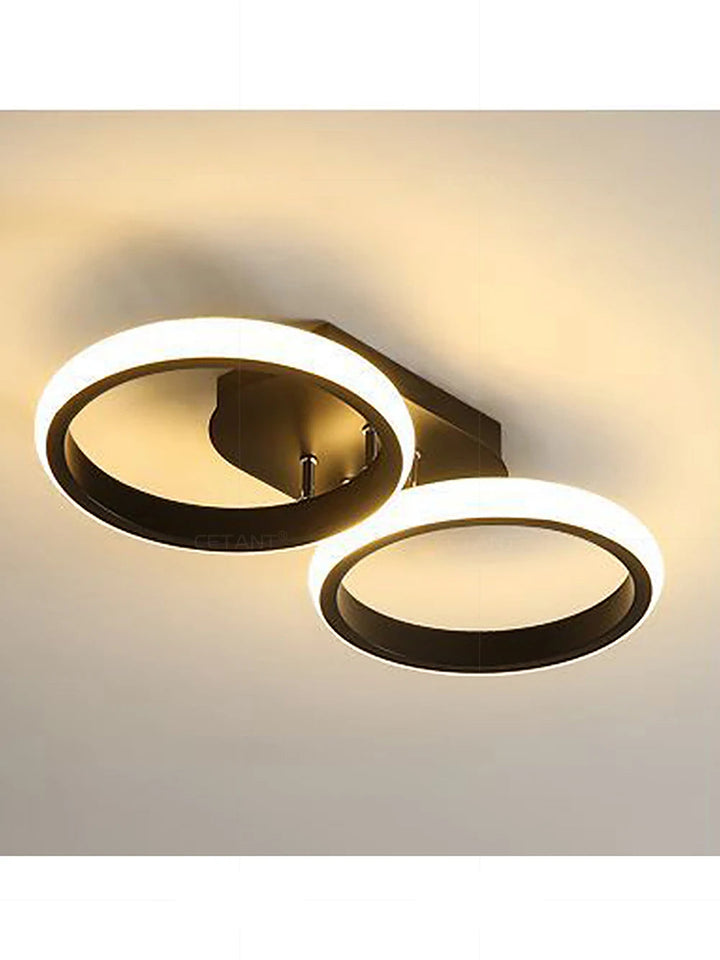 Square LED Ceiling Light Modern Black For Hallway Bedroom Checkroom Living Room Office Restaurant Staircase Lighting Fixtures Aimak Store