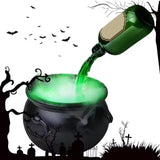Party Horror Props Witch's Cauldron With Magical Bottles & Fog Maker, Floating Potion DIY, Halloween Decorations Indoor Aimak Store