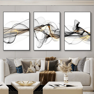3 Nordic Luxury Ribbon Abstract Wall Art Landscape Modern Poster Print Picture Living Room Home Decorative Painting Aimak Store