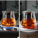 Heat Resistant Glass Teapot with Stainless Steel Tea Strainer Infuser Flower Kettle Kung Fu Teaware Set Puer Oolong Pot Aimak Store