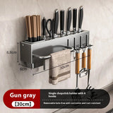 No Drill Wall Mounted Knife Holder Compact Organizer for Kitchen Utensils Cutlery Storage Space Saving Easy Install Aimak Store