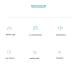 Air Humidifier Ultrasonic Smart Cool Mist Aroma Diffuser HumidifiersWith Color LED Light Mist Maker Fogger For Office Car Home Aimak Store