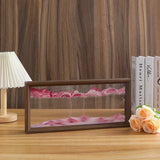 3D Sandscape Moving Sand Art Picture Wooden Frame Quicksand Liquid Hourglass Craft Flowing Sand Painting Office Home Decor Gifts Aimak Store