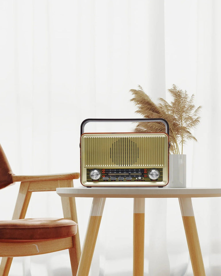 Portable Wooden Retro Bluetooth Speaker Radio FM / AM / SW  Card TF USB MP3 Music Player Aimak Store