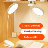 Led Table Lamp USB Rechargeable Night Light With Folding Clamp Study Stand Read Lamp Touch 3 Modes Dimming Eye Protection Light Aimak Store
