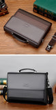 Leather Executives Briefcases For Men Designer Business Tote Bag Wallet Handbag Shoulder Ipad Square Side Crossbody Bag Document Aimak Store