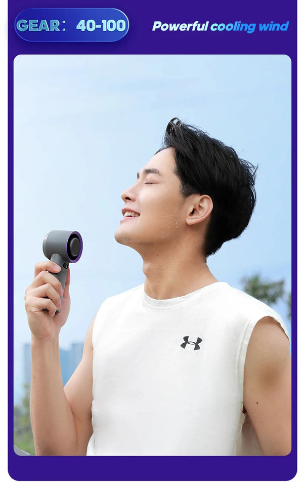 KINSCOTER Portable Handheld Turbo Fan 100 Wind Speeds Adjustable Mini Personal Fan Battery Operated Electric Eyelash Fan Aimak Store