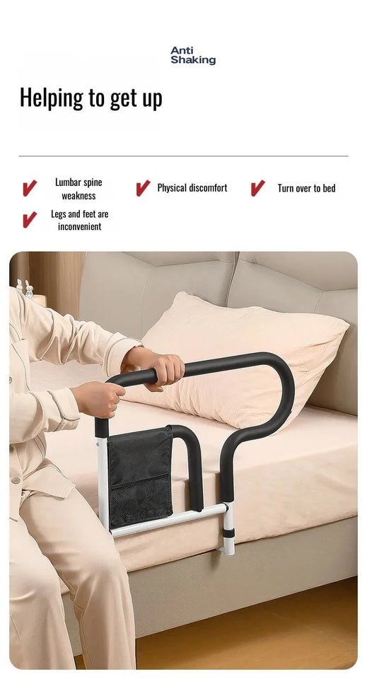 Bedside Guardrail for Elderly/Pregnant Women, Stainless Steel Bed Side Rail Protection Device, Adult Bed Handrail for Most Bed Aimak Store