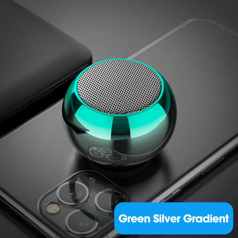 Wireless Bluetooth Speaker Portable Small Steel Gun Metal Heavy Stereo Surround Subwoofer Outdoor Mini Bluetooth Small Speaker Aimak Store