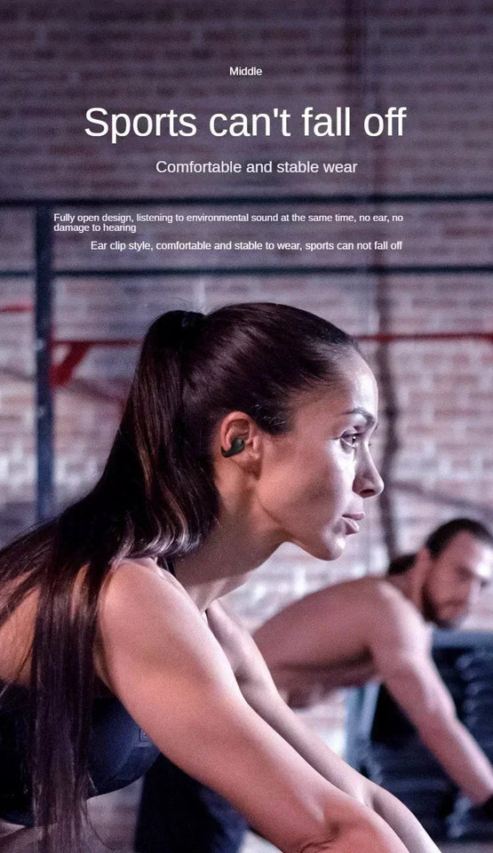 NEW Bluetooth 5.3 Wireless Bone Conduction Headphones T75 Clip Ear Music Noise Canceling Headset HD Call Sports Gaming Earphone Aimak Store