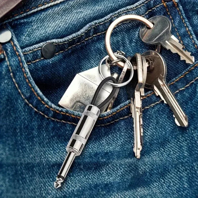 4/8pcs Wall Guitar Plug Keychain Holder Vintage Amplifier Keychain Rack Key Rings Hanger Music Key Shelf Hook Home Accessories Aimak Store