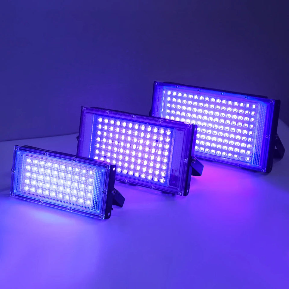 LED Light Adjust Angle Blue Light Floodlight 50/100/150W EU (No) Plug AC220V Outdoor LED Spotlights USB DC5V Party Lighting Lamp Aimak Store