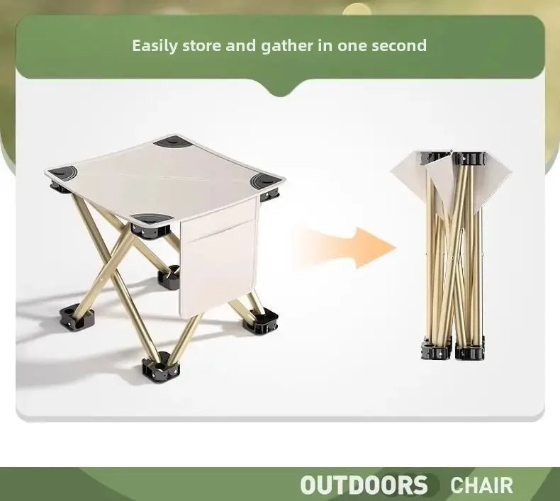 Outdoor Folding Stool Portable Pony Super Light Camping Chair Foldable Chair Fishing Bench Aimak Store