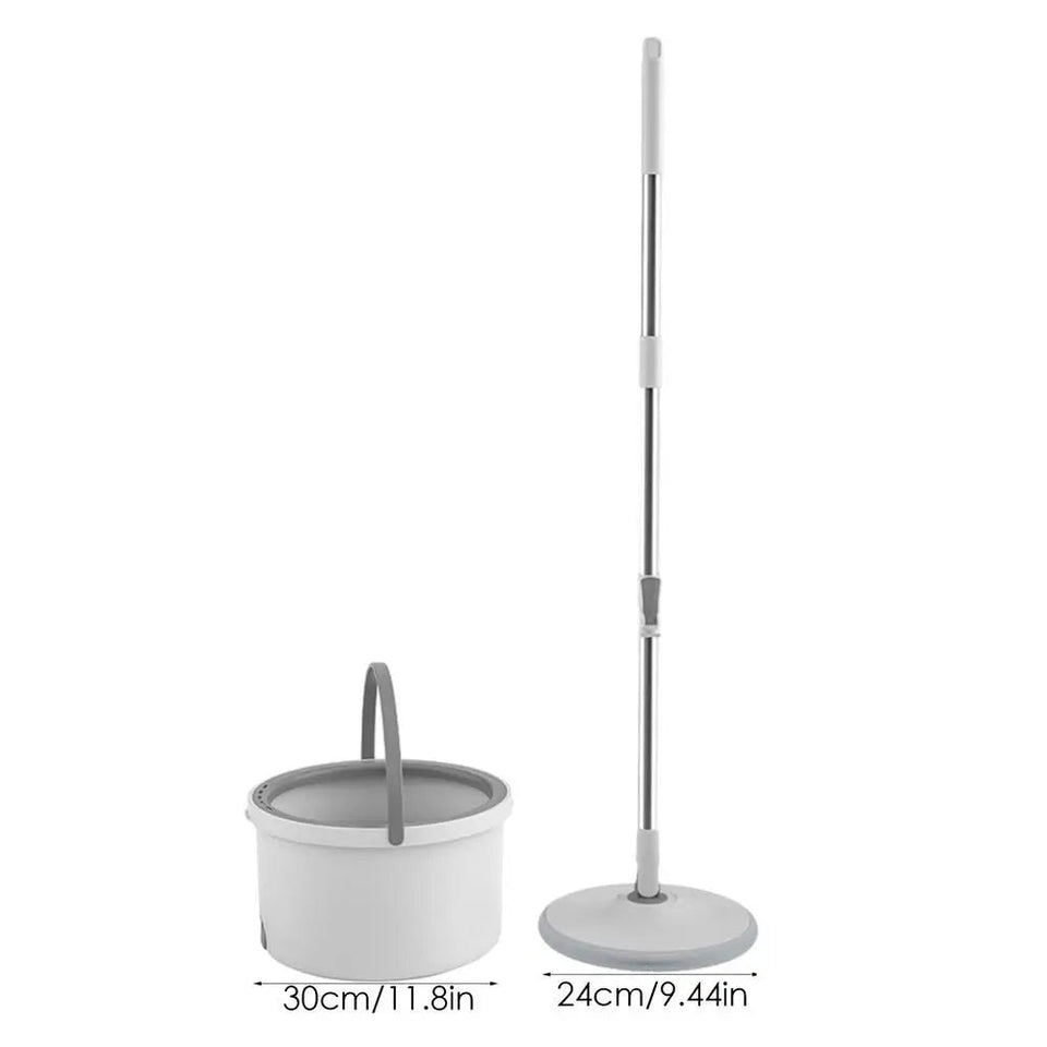 Self Wash Spi n Mop and Bucket with Wringer Set Adjustable Dirty and Clean Water Separation Mop Floor Cleaning Spinning Mop Aimak Store