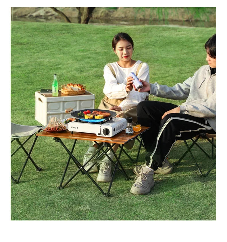 [Without Gas Cylinder]Portable Gas Powered Stove Burner Household Stainless Steel Camping Gas Stove Outdoor Butane Gas Cooktops Aimak Store