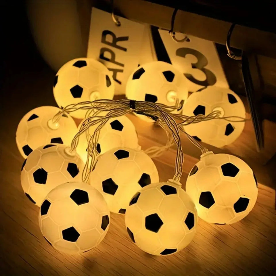 1pc 10/20LED Football String Lights Creative Atmosphere Lamp Battery Powered For Restaurants Window Displays Room Holiday Decor Aimak Store