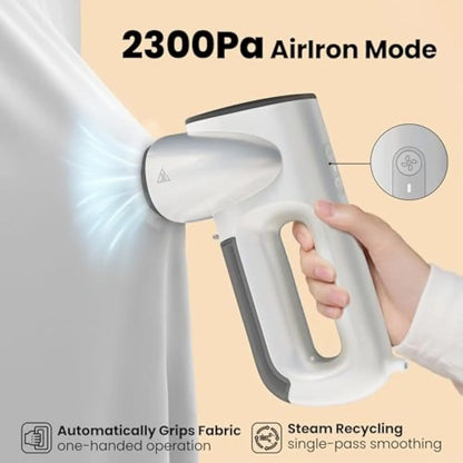 Magic 1 Vacuum Steamer, Handheld Travel Garment Steamer for Clothes, 2300Pa Suction for Clothes Grips, Steamer Iron 2 In 1, Rea