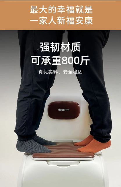 Ergonomic Elderly Toilet, Detachable Armrest, Heightened Portable Seat, Soft Backrest Comfort Chair for Pregnant Women