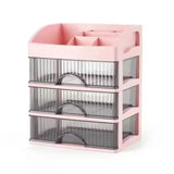 Plastic Drawer Makeup Storage Box Dormitory Finishing Shelf Cosmetics Skin Care Dressing Table Desktop Stationery Box Aimak Store