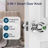 CIEPOJIET Bluetooth Door Lock Smart Lock for Tuya Smart with Keyless Fingerprint Lock Unlock with Fingerprint/Tuya app/key Aimak Store