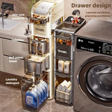 Bathroom crevice wardrobe storage cabinet, bathroom shelf, bathroom toilet storage cabinet, toilet side storage cabinet Aimak Store