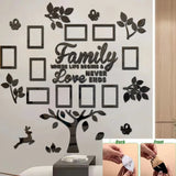 3D New Family Photo Frame Tree Wall Sticker Acrylic Self-adhesive Tree Collage Living Room Bedroom DIY Art Home Decoration Aimak Store
