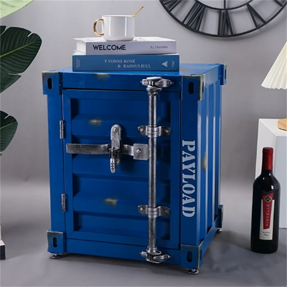 Coffee table, side table, industrial style cabinet, iron bedside table, creative bedside cabinet, small storage cabinet Aimak Store