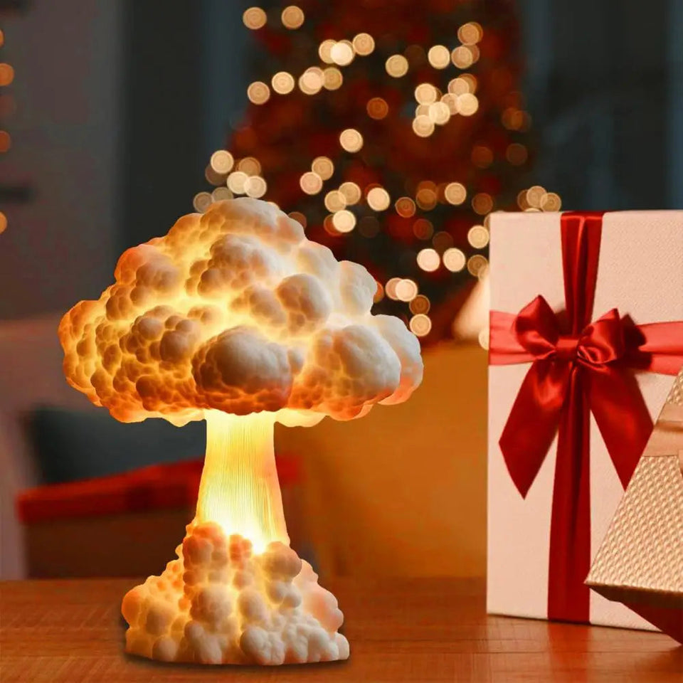 Mushroom Cloud Desk Lamp 3D Explosion Cloud Night Light Handmade Resin Table Lamp for Bedroom Desk Bedside Table Aimak Store