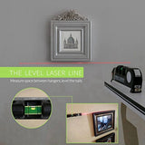Laser Level Horizon Vertical Measure 8FT Aligner Standard and Metric Rulers Multipurpose Measure Level Laser Black Aimak Store