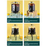 4L Large Drink Dispenser Sealed Drink Lemonade Dispenser Jar With Faucet Cocktail Wine Drinker Parties Juice Can Container Aimak Store