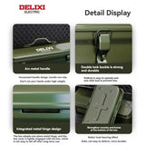 DELIXI Thicked Iron Tool Box Multi-functional Hard Case Industrial Tools Storage Box Household Car Hand-held Steel Storage Box Aimak Store