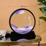 3D Moving Sand Art Round Glass Deep Sea Sandscape Hourglass Quicksand Craft Flowing Sand Painting Office Home Decor Gift Aimak Store