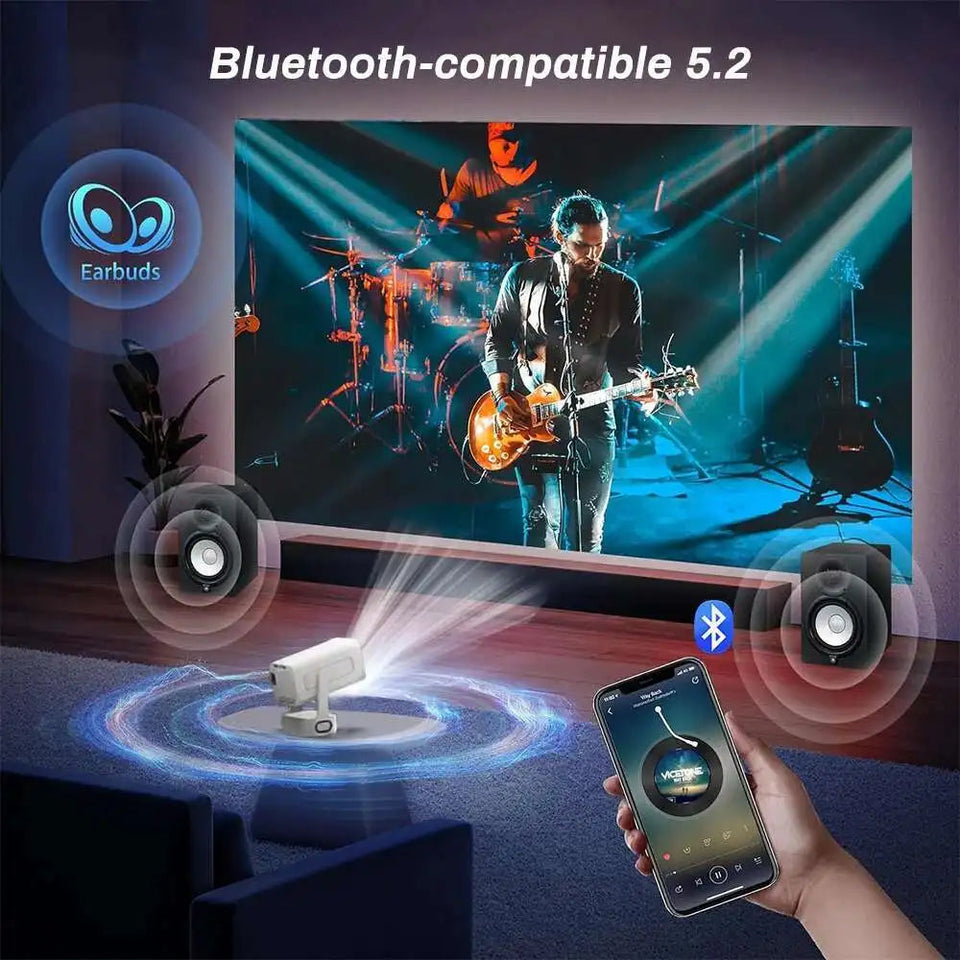VOXFLIX  HY300 Pro MAX 1080P Full HD Projector Android 13 Wifi 6.0 BT5.2 Cinema Sound Speaker Protable Mini Projetor Supports 4K Aimak Store