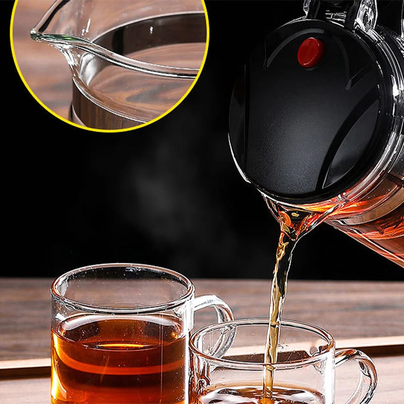 Heat Resistant Glass Teapot Flower Tea Kettle with Strainer Infuser Kung Fu Teaware Puer Oolong Pot with Handle for Home Use Aimak Store
