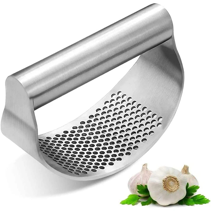Upgraded Stainless Steel Garlic Press Squeezer Manual Garlic Ginger Rocker Crusher Garlic Cutting Mince Tools Kitchen Gadgets Aimak Store
