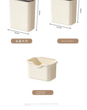 Household plastic flip-top wall-mounted trash can kitchen bathroom bathroom gap wall-mounted storage simple trash can Aimak Store