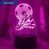 New 3d Illusion Kids Night Light Football 7 Colors Changing Nightlight for Child Bedroom Atmosphere Soccer Room Desk Lamp Gifts Aimak Store