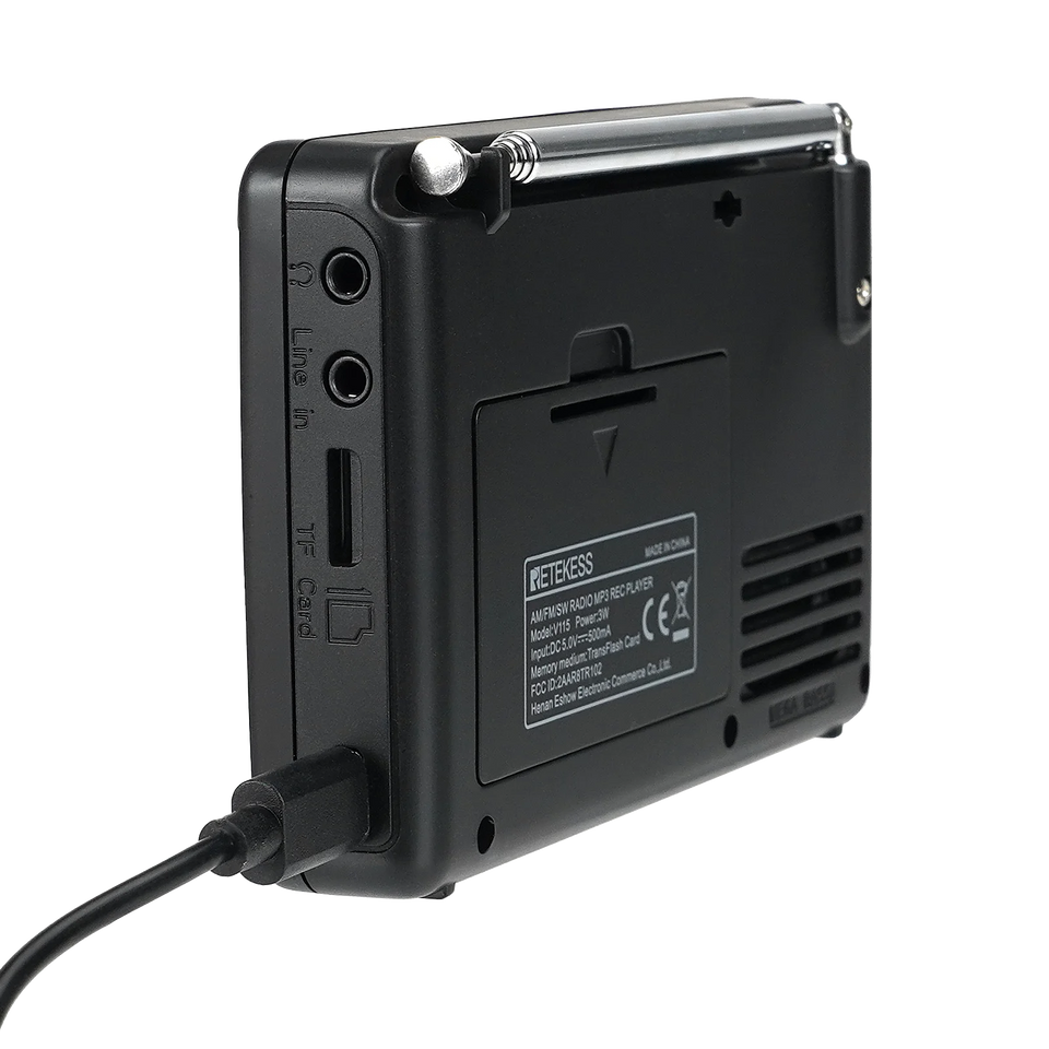 Retekess V115 Radio FM AM SW Portable Radios AM FM Rechargeable Shortwave Radio Battery Powered Full Waves USB Recorder For Gift Aimak Store