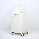 2025 New Suitcase with Seat for Kids Front Open Lid Suitcases on Wheels Kids Trolley Luggage Aluminium Frame 20/22 inch Aimak Store