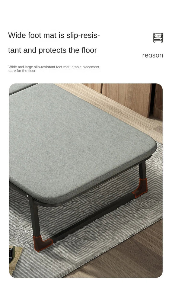 Upholstered Folding Bed Office Lunch Break Sheet People Home Nap Bed Dormitory Simple Bed Reinforcement Escort Hard Board Bed Aimak Store