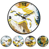 8 Inch Glass Wall Clock Modern Design Chinese Style Series Art Round Mute Creative Hanging Home Living Room Bedroom Decoration Aimak Store