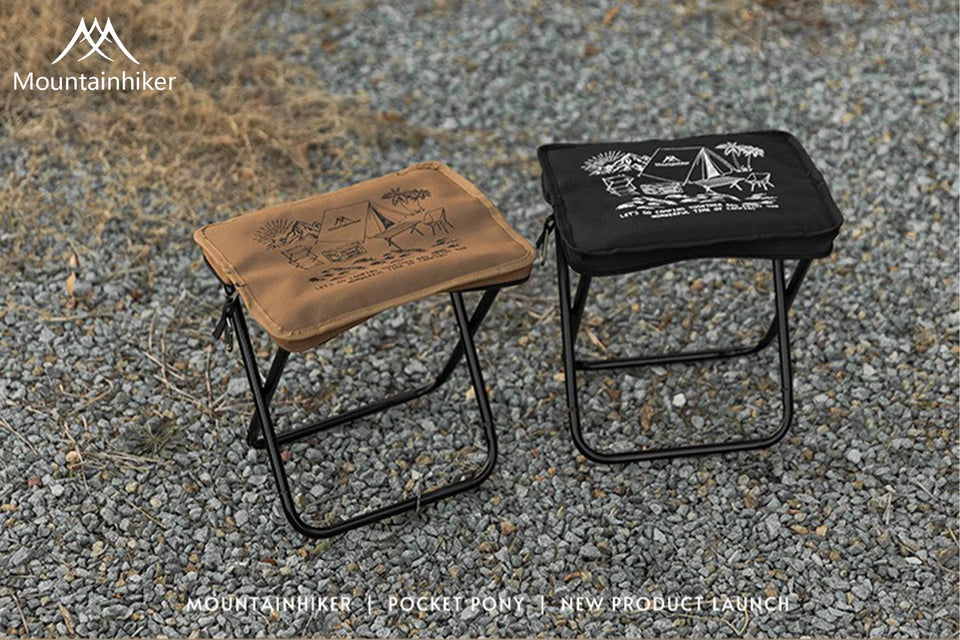 Mountainhiker camping portable folding stool ultra-light aluminum alloy storage chair mini fishing chair picnic light furniture Aimak Store