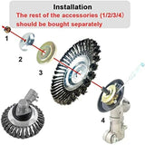 Steel Wire Wheel Garden Weed Brush Lawn Mower Grass Eater Trimmer Brush Cutter Tools Garden Grass Trimmer Head Weed Brush Aimak Store